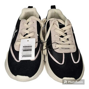 Roccobarocco Womens Shoes Black & Cream Sneakers Active Casual Walking Sz 8 NWT